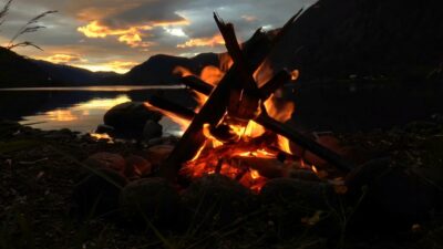 Campfire with night sounds