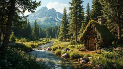 Dreamy forest with nature sounds