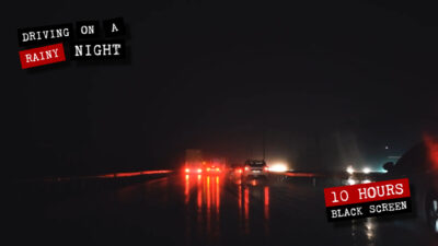 Driving on a rainy night