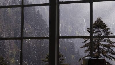 Rain on the window sounds